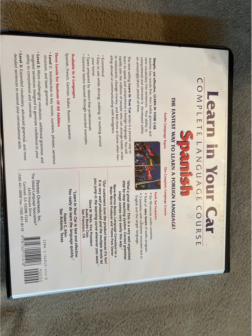Learn In Your Car Complete Language Course Spanish Three Level Set with 6 Audio - Picture 2 of 5